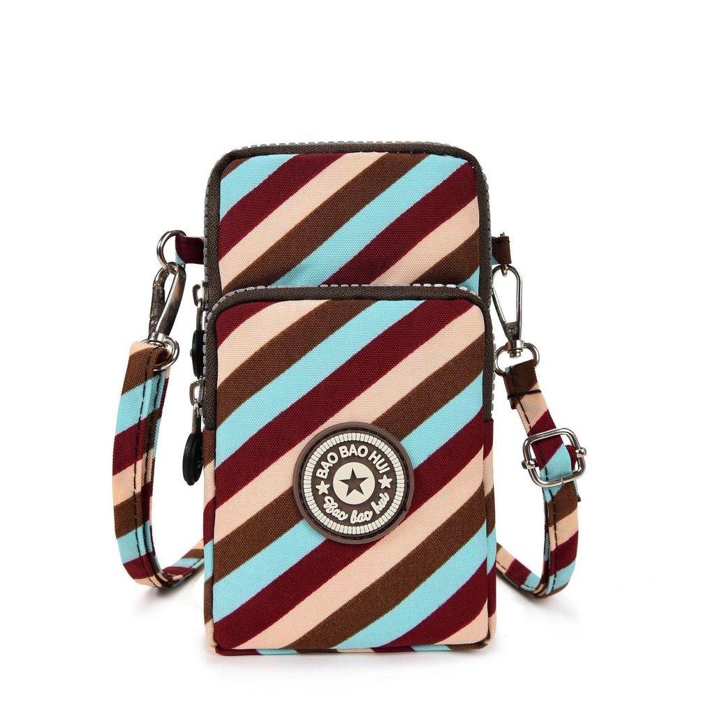 Korean Style Crossbody Phone Bag – Women's Fabric Pouch, Neck Hanging Sports Armband, Vertical Wrist Coin Purse