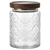 ZISIZ Vintage Carved Glass Storage Jar Set