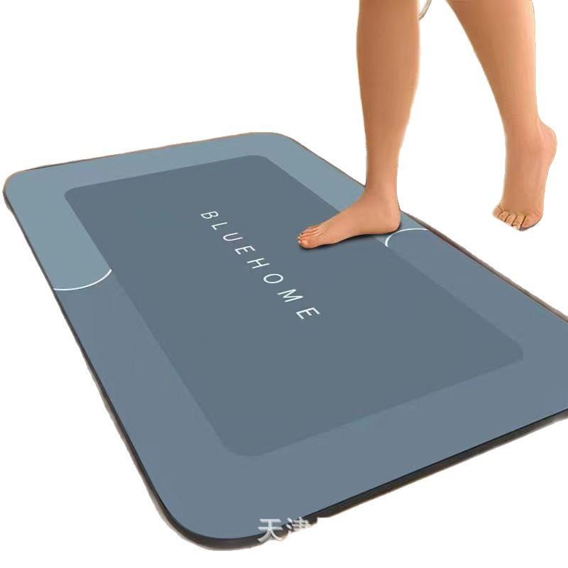Quick-Dry Diatomite Bath Mat Bathroom Entrance Non-Slip Absorbent Floor Rug Modern Minimalist Design