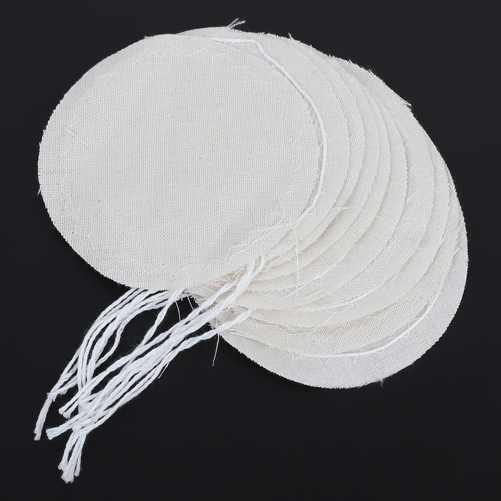 10 st Livsmedelsgodkänd Nylon Sifonduk Kaffefilter Rund Tygfilter för Kaffedroppare