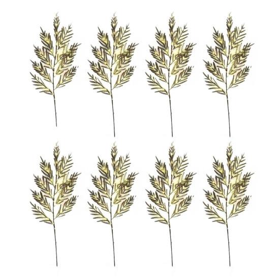 Yousheng Lighted Christmas Norfolk Pine Branches Battery Operated Pre-Lit Pine Stems Artificial Pines Needles Branches for DIY Wreaths Vase Indoor