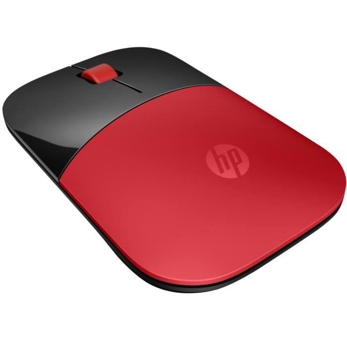 Souris sans fil hp z3700 - rouge cardinal