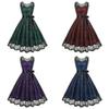 Vintage 50s Lace Cocktail Dress With Floral Pattern For Halloween Party Wear
