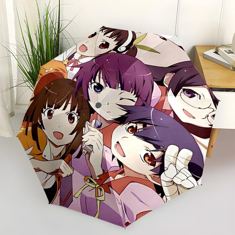 

1pc Outdoor Umbrella with Anime Characters - Automatic Opening/Closing, Portable 3-Fold Design, 8-Rib Iron Frame - Perfect Gift for Fans, Travele