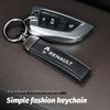 Interior Stickers 1Pcs Leather Keychain Car Logo Keyring Key Chian For Renault Clio Koleos Megane QM6 Scenic Espace Kadjar Captu