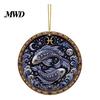Durable Acrylic Decor 2D Flat Pearl Painting Ornament, Double Sided Zodiac Theme Hanging Gem Valentine Day Gift Art Craft, Rhinestone Beads