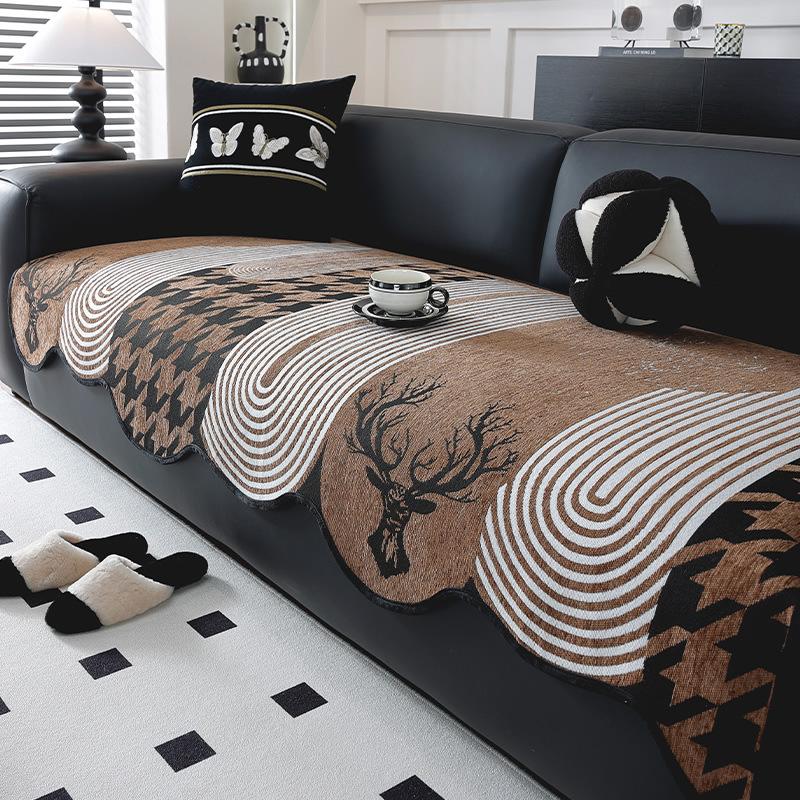 Special-Shaped Sofa Cushion Universal In All Seasons  New Sofa Seat Cushion Non-Slip Straight Row Light Luxury High-End Cover Cloth Towel