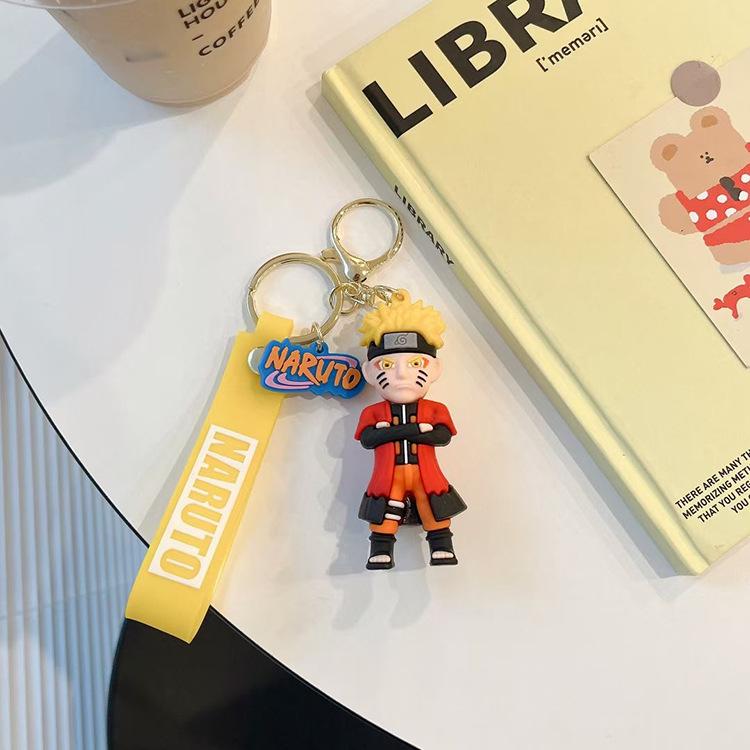 Naruto Anime Keychain Hatake Kakashi Uzumaki Narutos Keyring Cartoon Uchiha Sasuke Pendant Keychains Children Toys Cute Gifts