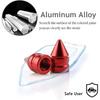 SINGARO Car Tire Valve Caps, 4 Pieces of Universal Aluminum Alloy Tire Trim Accessories Dust Tire Covers for Cars, Trucks, SUVs and Motorcycles(Red)