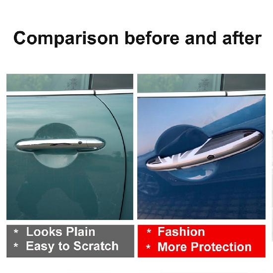 2PCS In Set Gloss Black Door Handle Cover Sticker Trim For MINI Cooper S JCW F56 F57 Car-Styling Exterior Parts