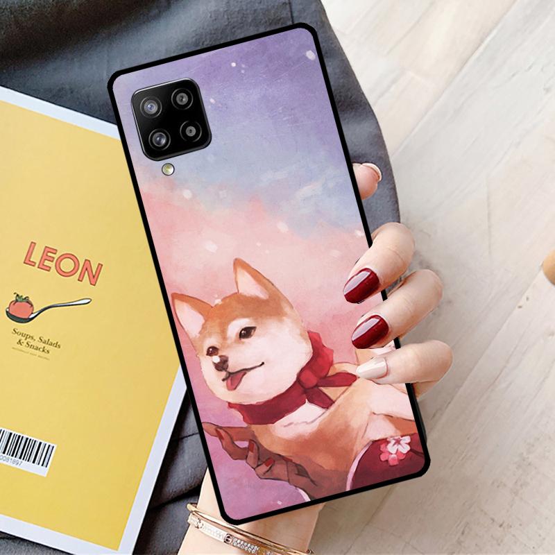 Shiba Inu Cute Cartoon Art For Samsung Galaxy A55 A35 A15 A22 A32 A52 A54 A34 A14 A53 A33 A56 A36 A26 A16 A05 A06 Case