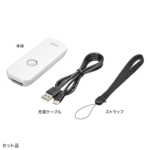 SANWA SUPPLY Bluetooth 1D Barcode Reader BCR-BT1D8W