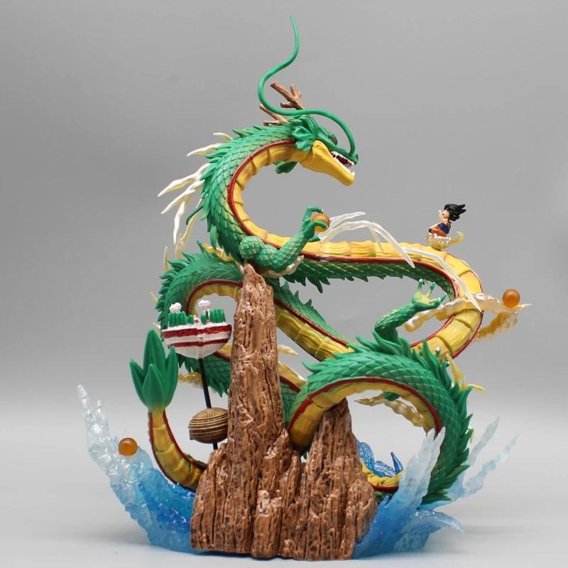Anime figurky Goku a Shenron Model figurky Pvc Socha Kolekce panenek Pokoj Ornament Hračka Dárek