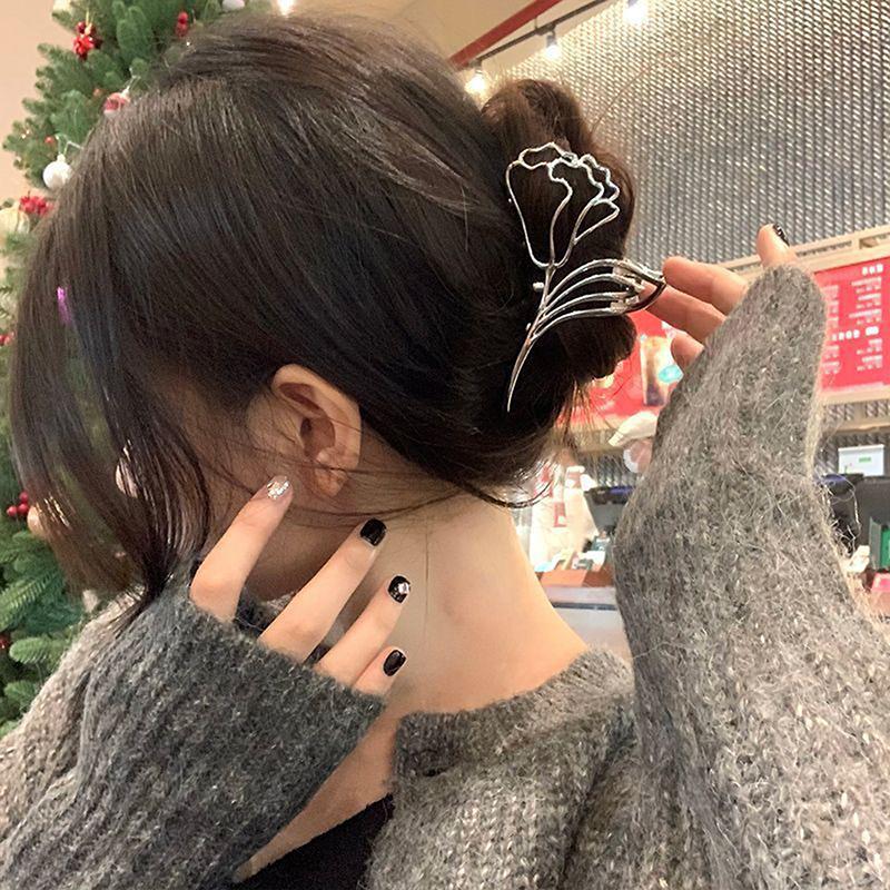 1Pc Women Cool Hair Accessories Simple Trendy Pin Hair Claw  Elegant Hair Clip Hairpins High-End Light Luxury Shark Clips