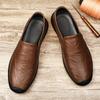New Leather Shoes Men Classic Loafers Men Casual Shoes Breathable Walking Flats Walking Shoes Retro Outdoor Waterproof Moccasins