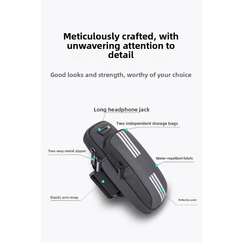 Summer Running Phone Arm Bag, Men's and Women's Sports Fitness Water-repellent Lightweight Wrist Bag, Arm Sleeve Phone Pouch