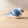 Carved Basswood Bird Ornament Handcrafted Sculpture Wood for