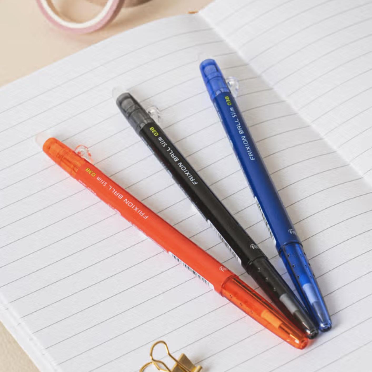 

Набор японских стираемых гелевых ручек – 3 цвета (Черный / Синий / Красный) 0,38 / 0,5 / 0,7 мм