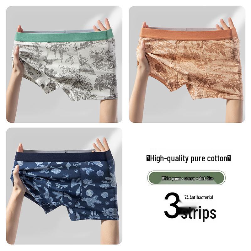 Top-Selling Men's Mulberry Silk & Cotton Boxer Briefs - Breathable, Soft, Comfortable, Antibacterial