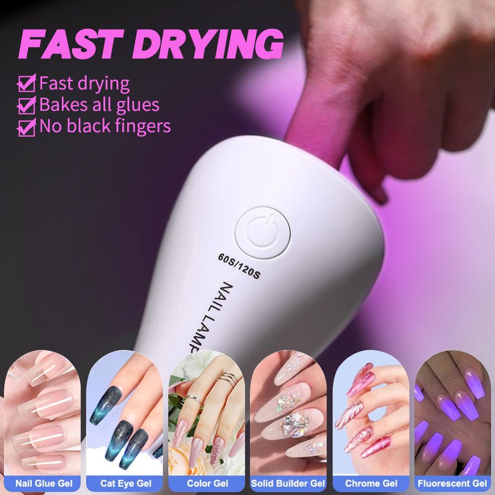 Handheld Lamp For Nails Drying UV LED Lamp High capacity Rechargeable Mini Manicure Lamp Nail Dryer For Gel Polish