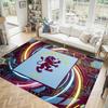 Aston Villa Football Design Crystal Velvet Carpet Cozy Non?Slip Printed Rug For Bedroom Living Room Entrance
