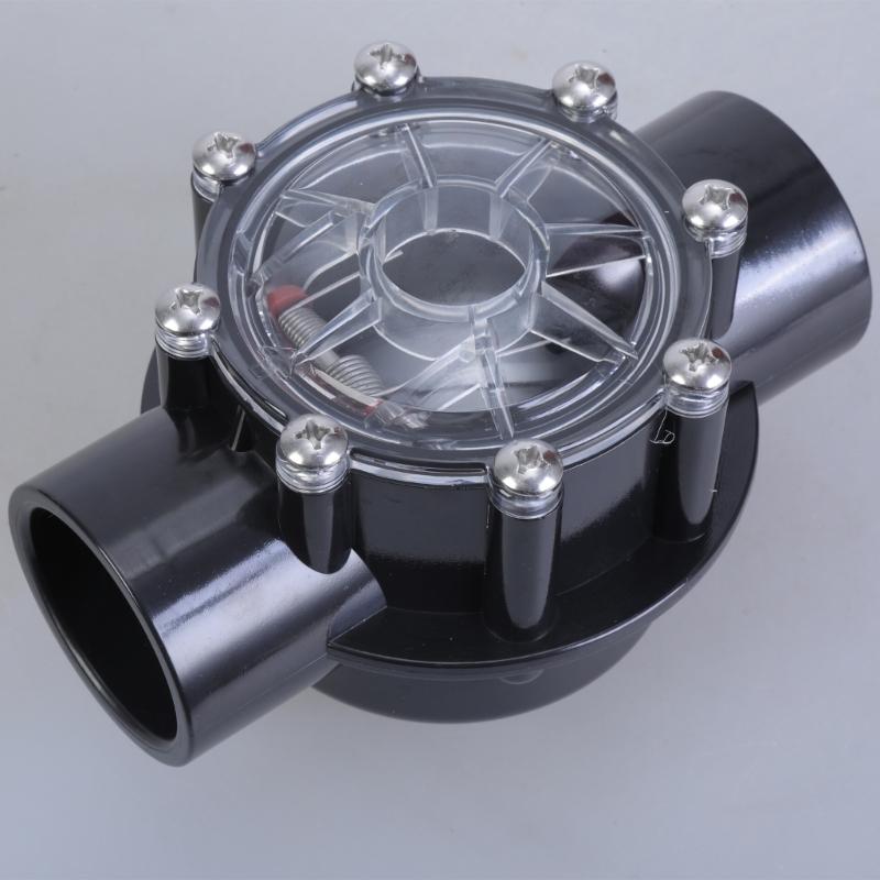 Multipurpose Sturdy ABS Check Valves 180 Degree Designs with Clear Lid Convenient for Pool and Plumbing Systems