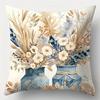 Floral And Pumpkin Decorative Throw Pillow Covers Pattern Cushion Cover Suitable For Sofa Bedroom Car Pillow Cover
