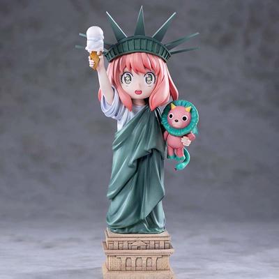 Anime GK Lady Liberty Anya Forger Action Figure Creative PVC Cute Collection Model Toy