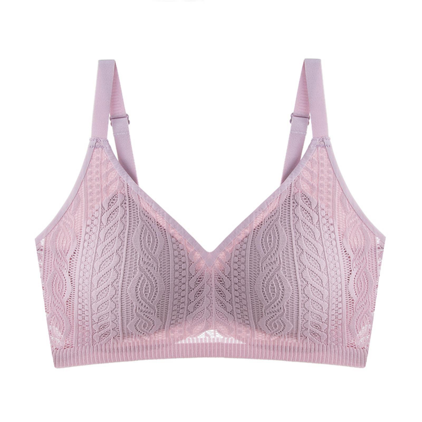 Женский летний беспроводной бюстгальтер: Дышащий, С поддержкой груди, Контроль боковых частей груди, Формирующий бюстгальтер L фиолетовый