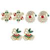 Holiday Drop Earrings Christmas Theme Pattern Stylish Studs Earrings Unique Christmas Earrings Alloy Texture for Party