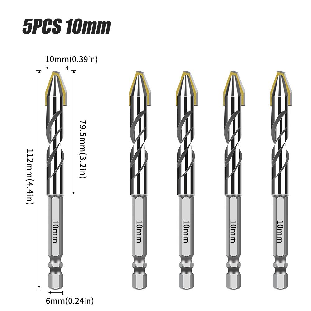 Bit Concrete Slab Drill Bit Screw Drill Bit Carbide Hexagonal Shank Tilt Eccentric Diamond Ceramic Cement Drill