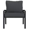 vidaXL Gartenstühle mit Grauen Kissen 2 Stk. 68x76x79 cm Stahl