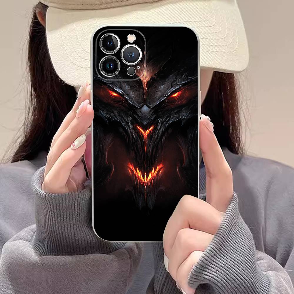 Classic Action D-Diablo Game Phone Case For IPhone 17 16 15 14 13 11 12 Pro Max 16 Plus Transparent