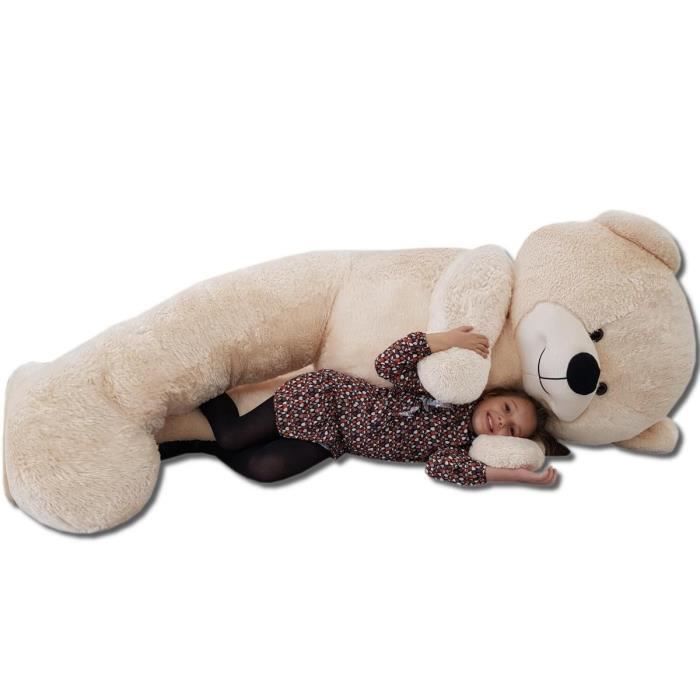 Ours en peluche - VIKING CHOICE - 220 cm - Beige - 50 cm de largeur - Mixte