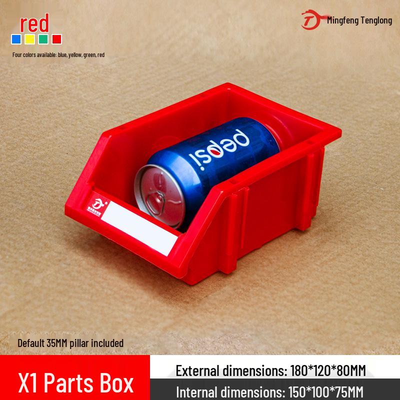 Angled Entry Heavy-Duty Plastic Storage and Organizer Box for Components and Hardware