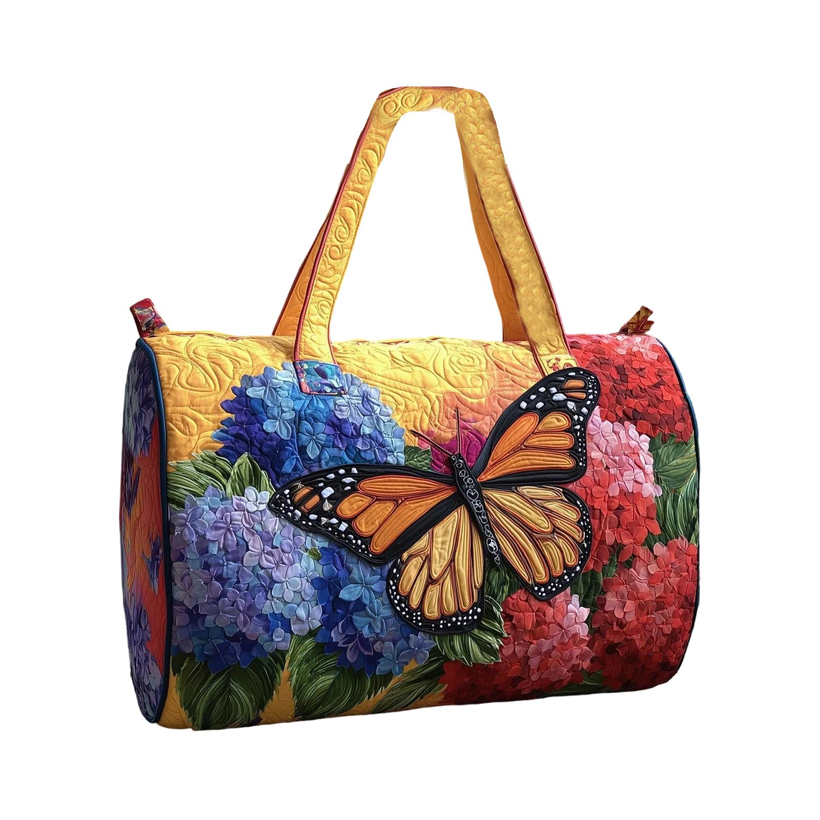 

3D Floral Series Quilted Puff Padding Travel Bag Fashion Printed Women s Yoga Bag Handbag One Size