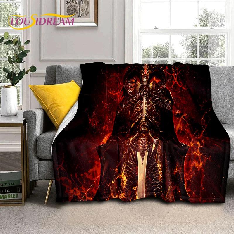 3D D-Devil May Cry DMC Game Cartoon Soft Flannel Blanket for Beds Bedroom Sofa Picnic,Throw Blanket for Outdoor Leisure Nap Gift