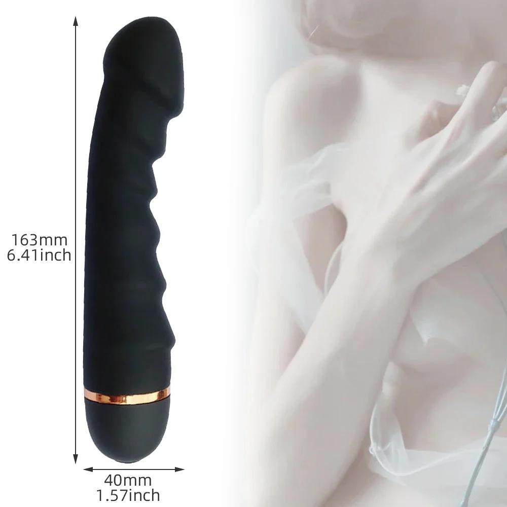 Vibrator cu 20 de moduri Dildo din silicon moale Penis realist Motor puternic Stimulator clitoridianul punct G Masturbator feminin Jucării sexuale pentru adulți