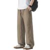 Lyocell Linen Casual Pants Men's New Wide Elastic Waist Wide-leg Pants Summer Cotton and Linen Straight Trousers