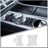 Daeiclru Central Control Panel Button Cap Fit for Jaguar XF 2012‑2015, Central Control Gear Shift Panel Button Cover Sticker Aluminium Alloy Silver