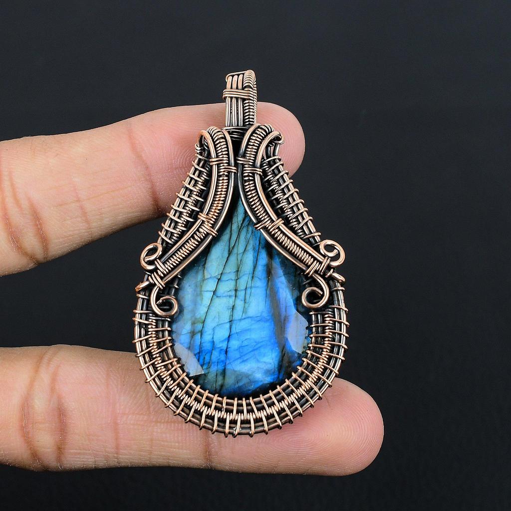 Labradorite Pendant, Handmade Gemstone 925 Sterling Silver Pendant Antique Jewelry, For Gift Silver Jewelry