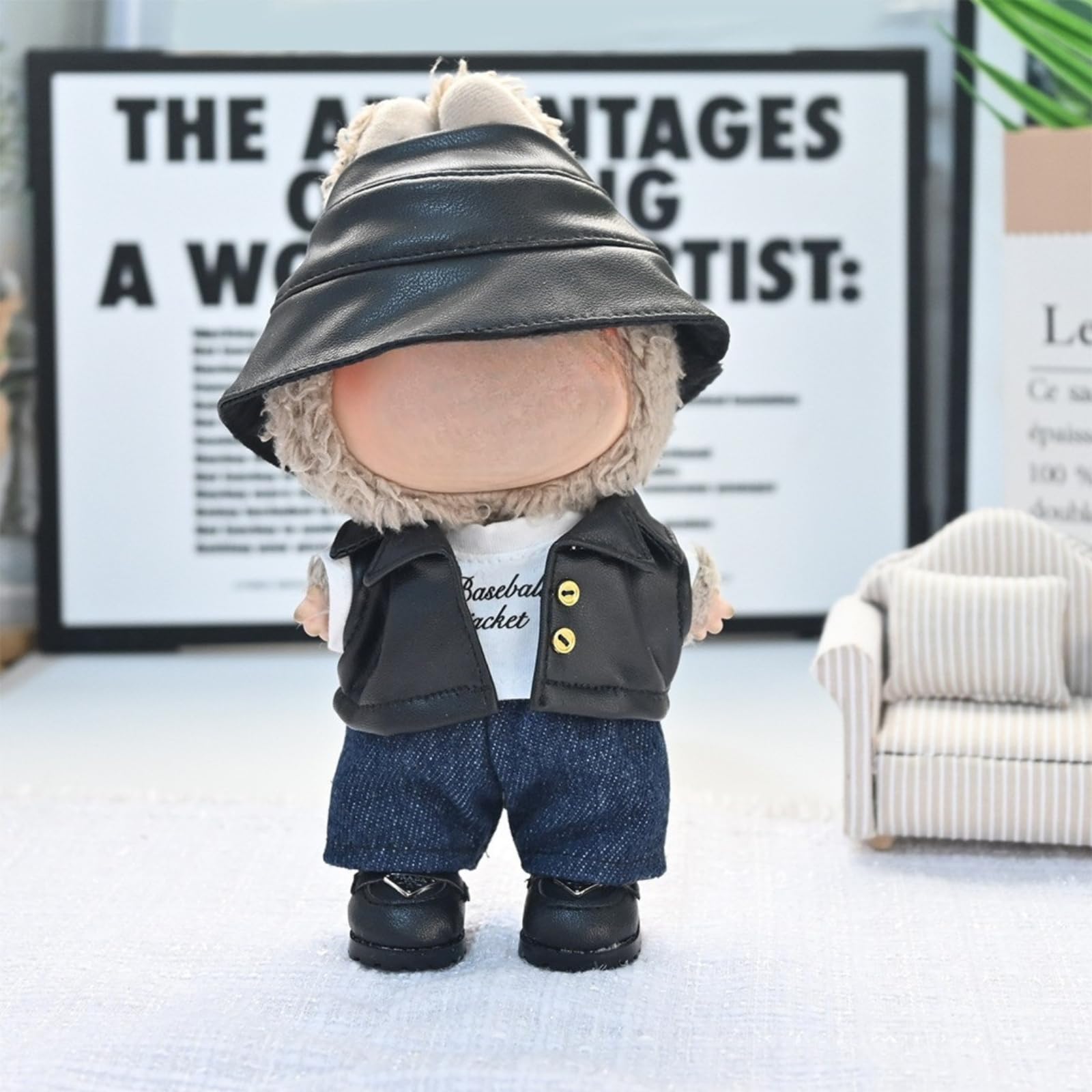 

Snugly Labubu Clothes for Labubu Plush Toy, Dress-Up Set, 17cm Doll Clothes, Accessories for the First and Second Generation Labubu (LBB 04)