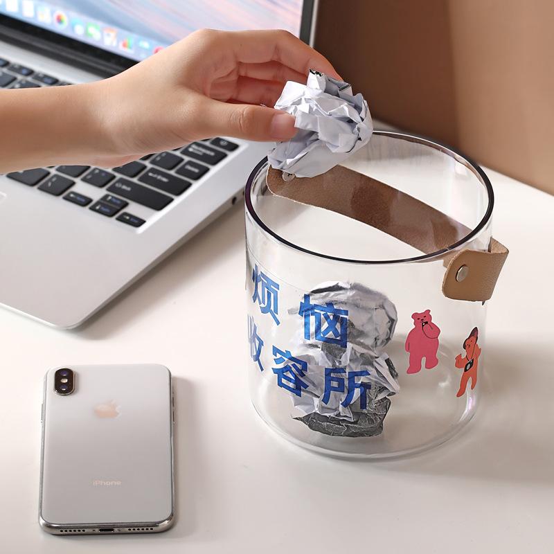 Modern Minimalist Large Capacity Specialty Handheld Basket with Transparent Texture and Open Design for Snacks and Dried Fruits