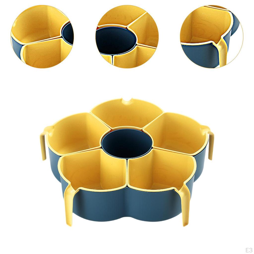 Otočný talíř na jídlo o 360° s přihrádkami pro venkovní akce