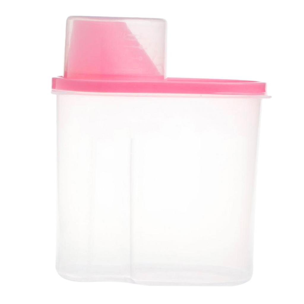 Home Kitchen Cereal Dispenser Candy Food Storage Box Containers Bins , 1.9L Pink