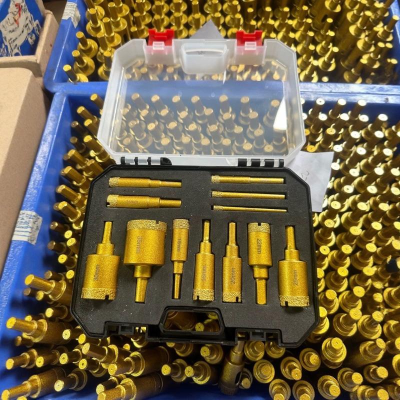 12Pcs/set Hand Drill Hole Opener Boxed Marble Drill Bit Tile Brazing Stone Diamond Drilling Drill Bit Set