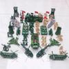 80s Nostalgic Toy Soldiers Sandbox Set: WWII Model Tank Battle for Kids