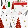 Set Of 2 Modern Flat Printing Curtains Without Rod Festive Forest Fashionable Curtainments During Christmas Holiday Curtain Polyester