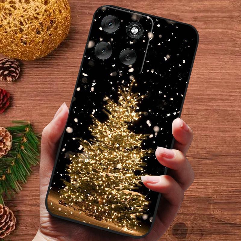 Christmas Painted Cover For Motorola Moto G56 G86 G24 Power G05 G54 G34 G14 G15 G35 G55 G75 Case Silicone Soft Funda Phone Cover