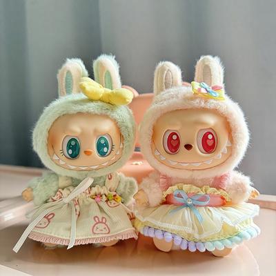 For 17cm Labubu Doll Clothes Fashion Clothes Hoodies Doll Clothes Hoodies Dolls Accessories Cute Decoration Little Cloths
